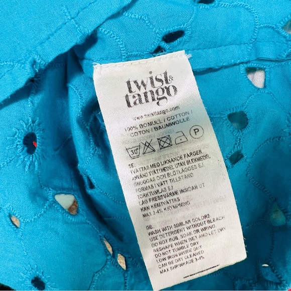 Twist & tango eyelet, short sleeve blouse sz 36 small - Picture 6 of 6